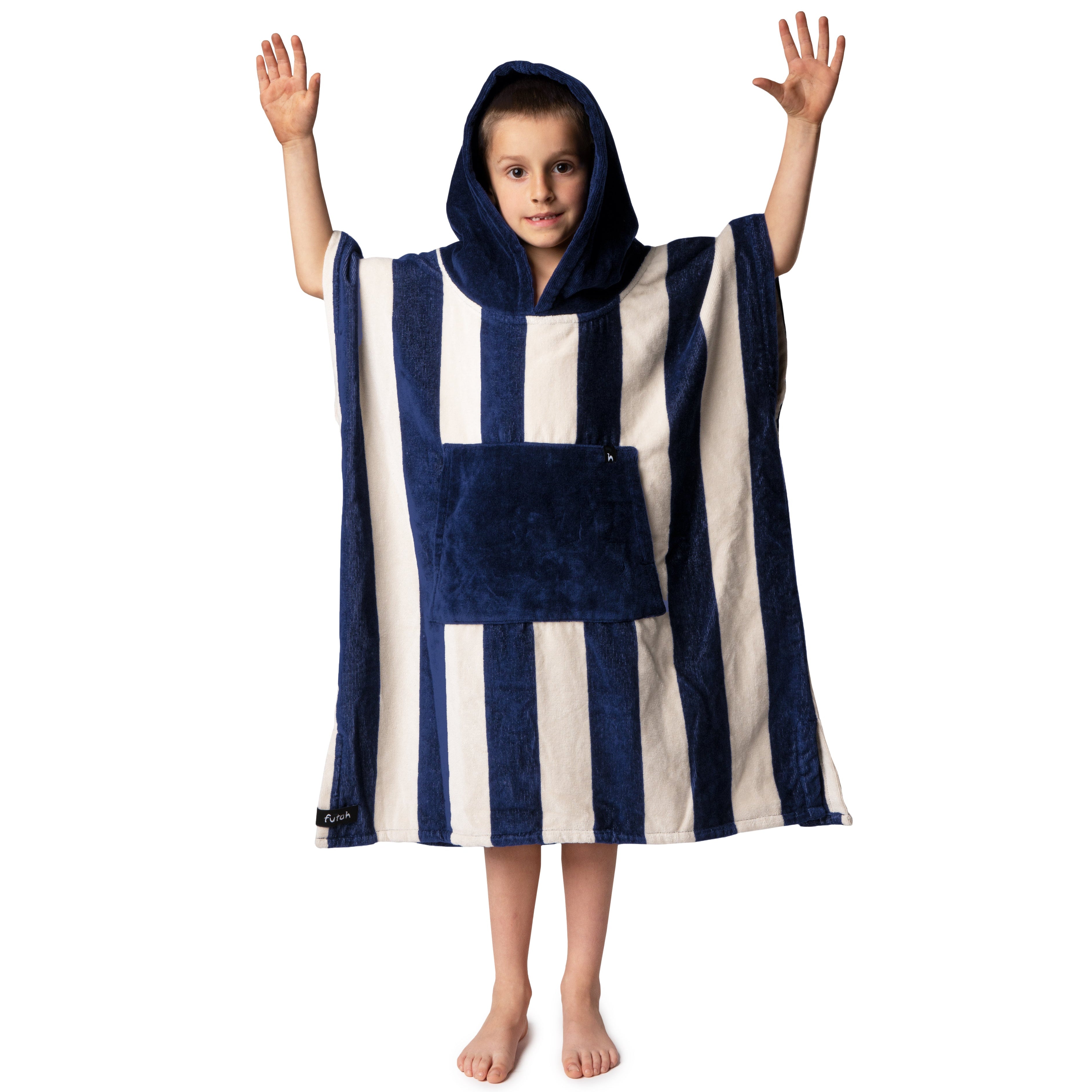 Bedu Blue Terry Kids Poncho