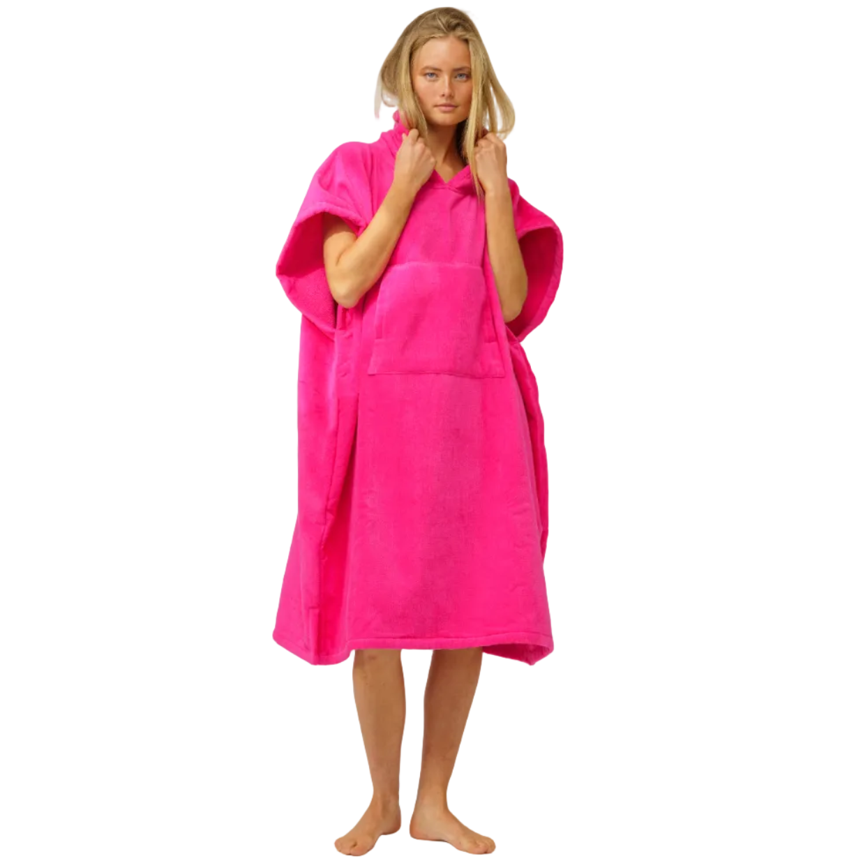 Ericeira Neon Pink Terry Poncho